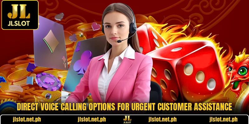 Direct voice calling options for urgent customer assistance Direct voice calling options for urgent customer assistance