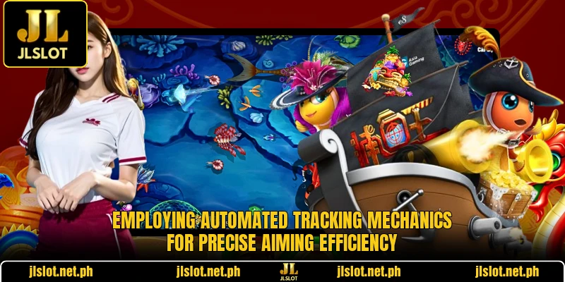 Employing automated tracking mechanics for precise aiming efficiency