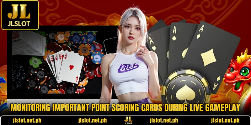 Monitoring important point scoring cards during live gameplay